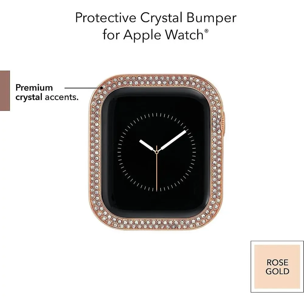 Anne Klein Premium Fashion Protective Bumper For Apple Watch Rose Gold 44MM